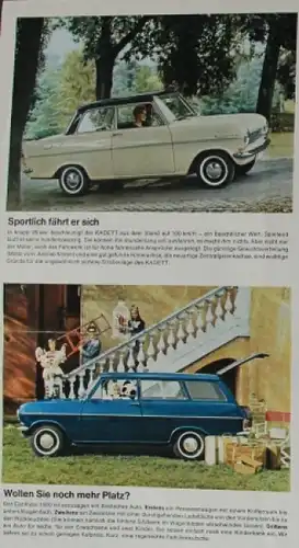 Opel Kadett Modellprogramm 1962 Automobilprospekt (8258)