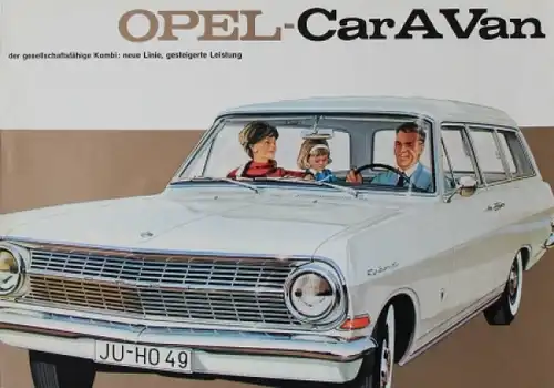Opel Rekord Caravan Modellprogramm 1964 Automobilprospekt (8262)