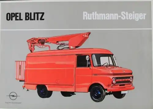 Opel Blitz Ruthmann Steiger Modellprogramm 1966 Lastwagenprospekt (8272)