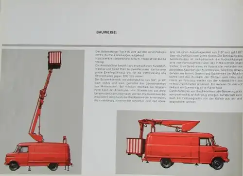 Opel Blitz Ruthmann Steiger Modellprogramm 1966 Lastwagenprospekt (8272)