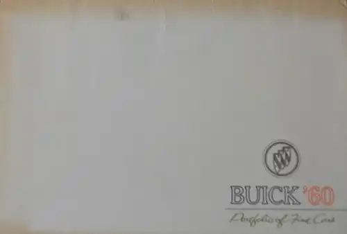Buick Modellprogramm 1960 Automobilprospekt-Mappe (8295)