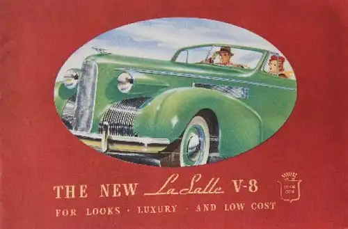 Cadillac La Salle Modellprogramm 1938 Automobilprospekt (8301)