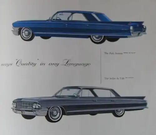 Cadillac Modellprogramm 1962 Automobilprospekt (8313)