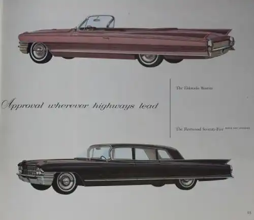 Cadillac Modellprogramm 1962 Automobilprospekt (8313)