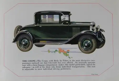 Chevrolet Modellprogramm 1930 Automobilprospekt (8332)