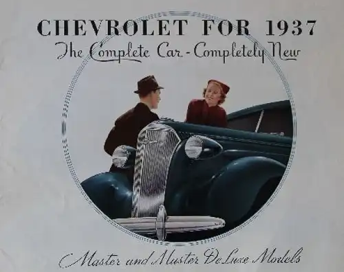 Chevrolet Modellprogramm 1937 Automobilprospekt (8340)