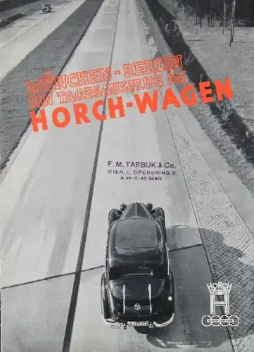 Horch Modellprogramm 1937 "Ein Tagesausflug im Horchwagen" Automobilprospekt (8414)