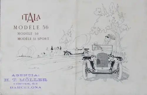 Itala 56 Sport Modellprogramm 1914 Automobilprospekt (8427)