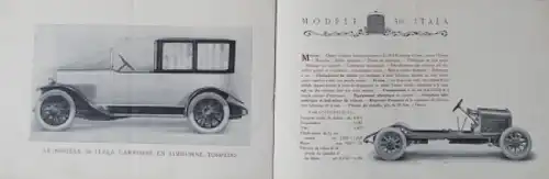 Itala 56 Sport Modellprogramm 1914 Automobilprospekt (8427)