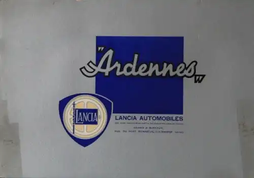 Lancia Ardennes Modellprogramm 1938 Automobilprospekt (8447)