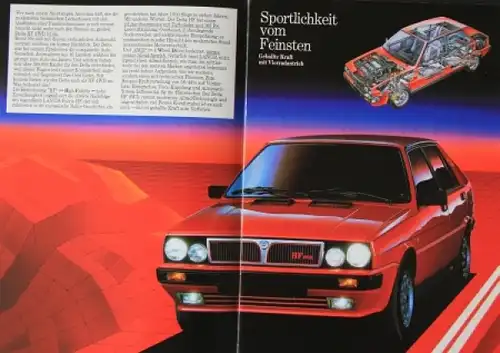 Lancia Delta HF 4 WD Modellprogramm 1987 Automobilprospekt (8457)