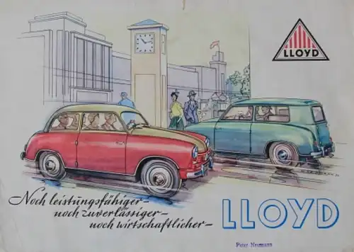 Lloyd Modellprogramm 1953 Automobilprospekt (8463)