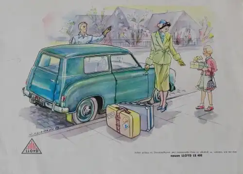 Lloyd Modellprogramm 1953 Automobilprospekt (8463)