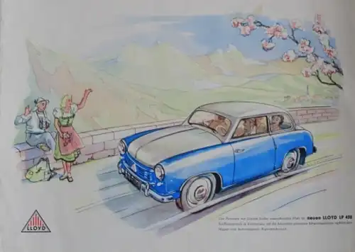 Lloyd Modellprogramm 1953 Automobilprospekt (8463)