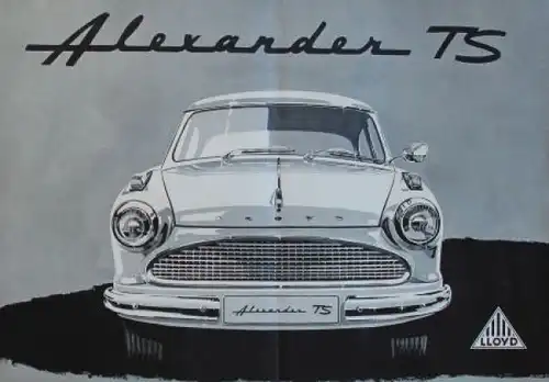 Lloyd Alexander TS Modellprogramm 1958 Automobilprospekt (8465)