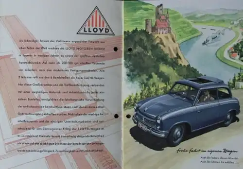 Lloyd LP 400 S Modellprogramm 1958 Automobilprospekt  (8466)