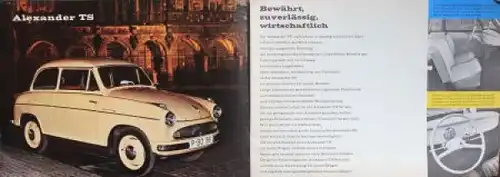 Lloyd Alexander TS Modellprogramm 1958 Automobilprospekt (8475)