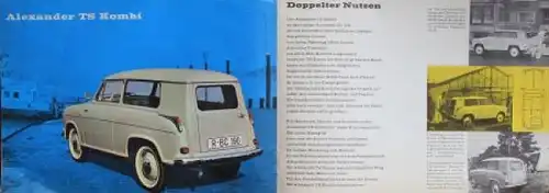 Lloyd Alexander TS Modellprogramm 1958 Automobilprospekt (8475)