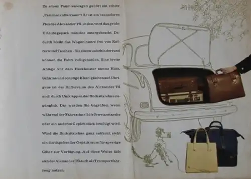 Lloyd Alexander TS Modellprogramm 1958 Automobilprospekt (8475)