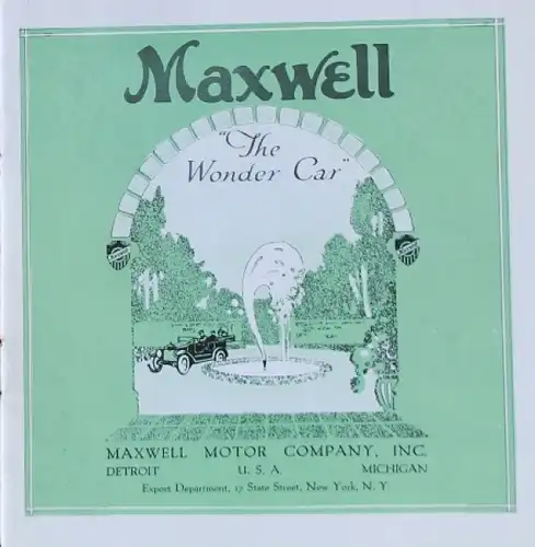 Maxwell Motors Modellprogramm 1916 Automobilprospekt (8510)