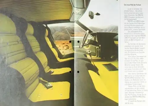 Matra Simca Bagheera Modellprogramm 1973 Automobilprospekt (8513)