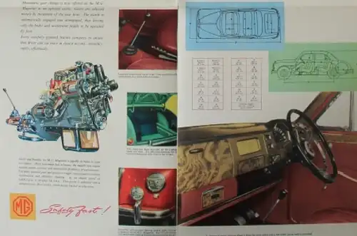 MG Magnette Modellprogramm 1959 Automobilprospekt (8520)