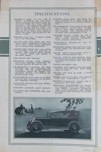 Nash Ajax Six Modellprogramm 1926 Automobilprospekt (8532)