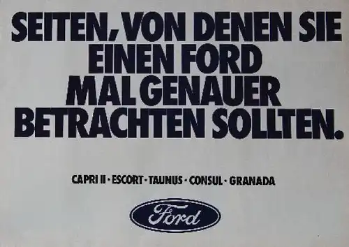 Ford Modellprogramm 1974 Automobilprospekt (8568)
