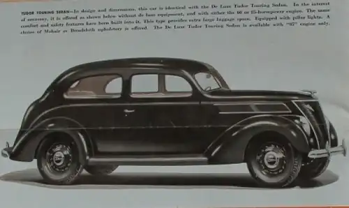 Ford 60 Horsepower Modellprogramm 1937 Automobilprospekt (8579)