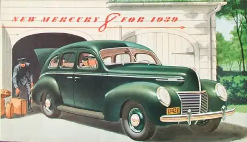 Ford Mercury 8 Modellprogramm 1939 Automobilprospekt (8581)