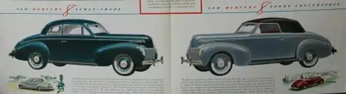 Ford Mercury 8 Modellprogramm 1939 Automobilprospekt (8581)