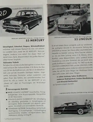 Denzel 1300 Serie Super Modellprogramm 1958 Automobilprospekt (8586)