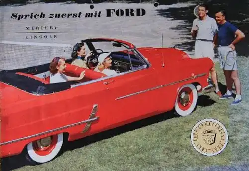 Ford Modellprogramm 1953 Automobilprospekt (8590)