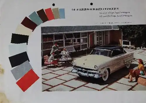Ford Modellprogramm 1953 Automobilprospekt (8590)
