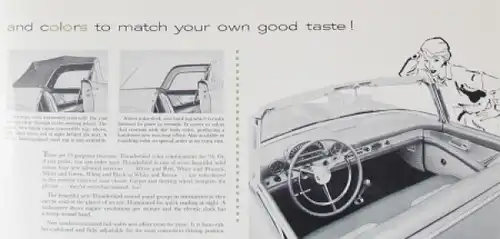 Ford Thunderbird Modellprogramm 1956 Automobilprospekt (8621)