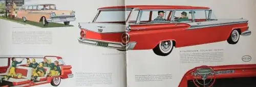 Ford Station Wagon Modellprogramm 1959 Automobilprospekt (8623)