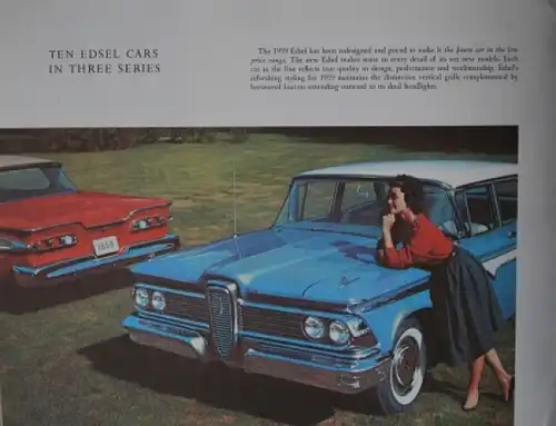 Ford Modellprogramm 1959 Automobilprospekt (8625)