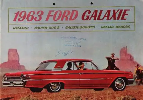 Ford Galaxie Modellprogramm 1963 Automobilprospekt (8633)