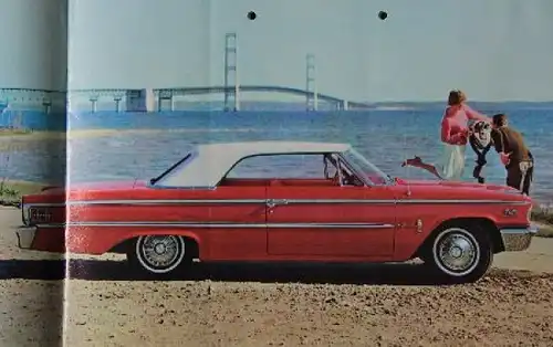 Ford Galaxie Modellprogramm 1963 Automobilprospekt (8633)