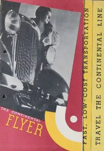 Continental Flyer Modellprogramm 1933 Automobilprospekt (8700)
