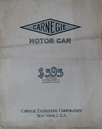 Carnegie Motorcar Modellprogramm 1914 Automobilprospekt (8702)