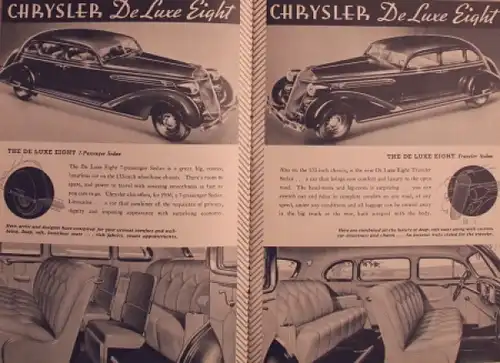 Chrysler Modellprogramm 1936 Automobilprospekt (8717)