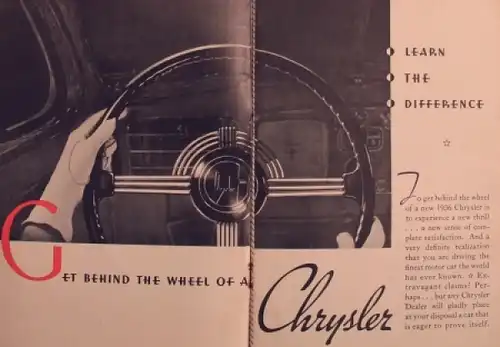 Chrysler Modellprogramm 1936 Automobilprospekt (8717)