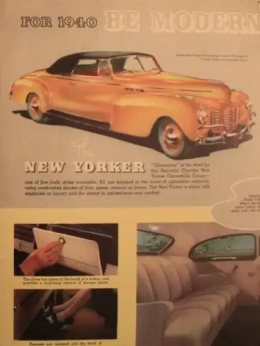 Chrysler Modellprogramm 1938 Automobilprospekt (8722)