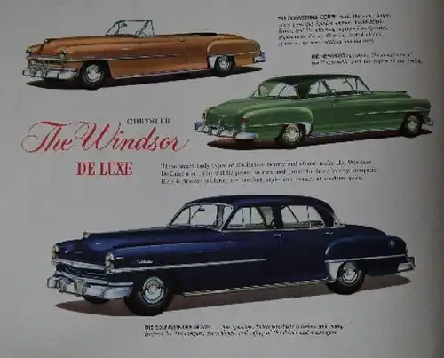 Chrysler Modellprogramm 1951 Automobilprospekt (8730)