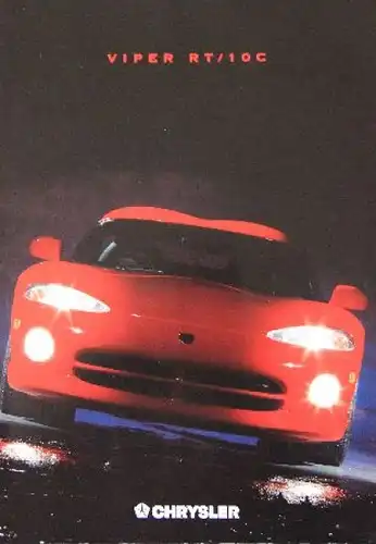 Chrysler Viper RT 10 C Modellprogramm 1996 Automobilprospekt (8734)