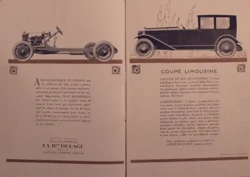 Delage Modellprogramm 1924 Automobilprospekt (8740)