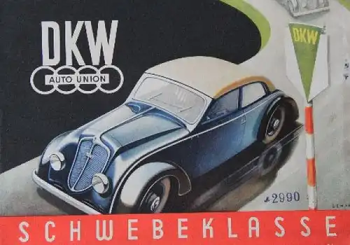 DKW Schwebeklasse Modellprogramm 1935 Automobilprospekt (8756)