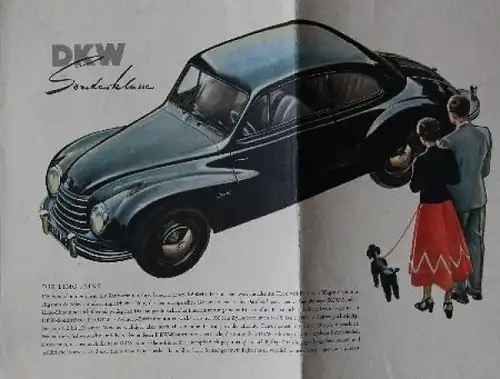 DKW Sonderklasse Modellprogramm 1953 Automobilprospekt (8776)