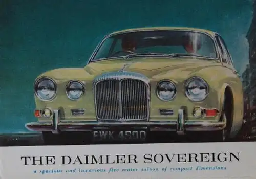 Jaguar Daimler Sovereign XJ Modellprogramm 1968 Automobilprospekt (8795)